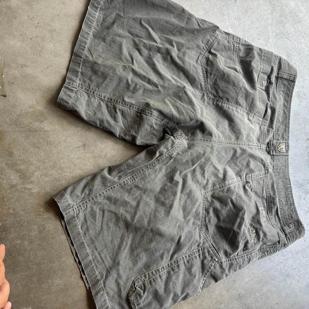 KUHL Gray Outdoor Hiking Shorts Cotton Mens 36 - Picture 3 of 5